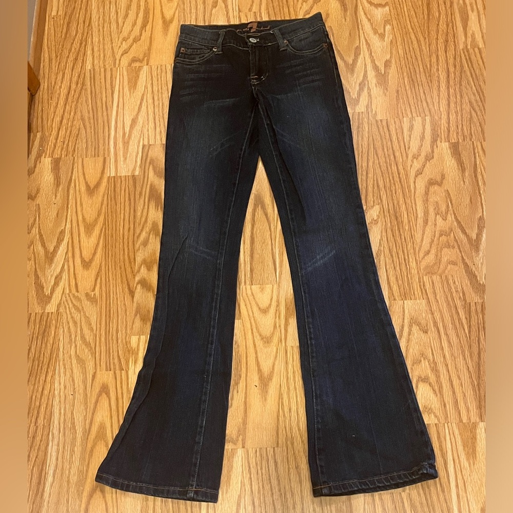 7 For All Mankind Bootcut lowrise  Dark Denim Jeans size 24